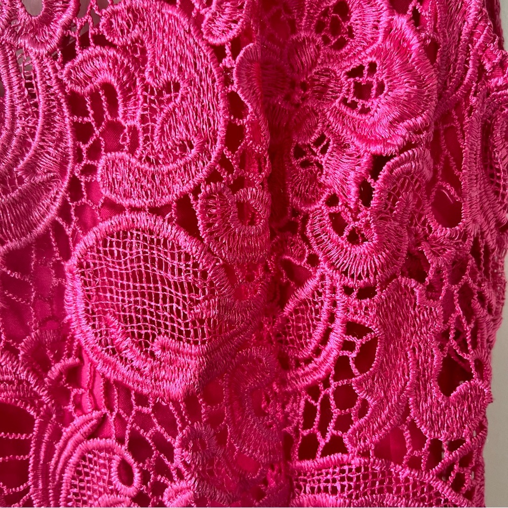 BNWT Lipsy London Pink Backless Lace Mini Dress Size 8 - Picture 6 of 6